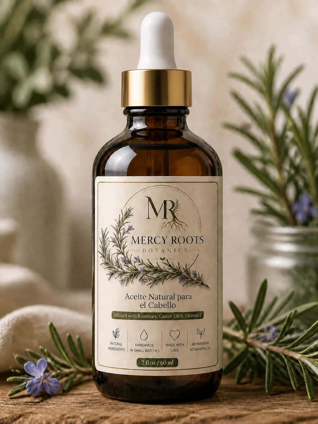 Aceite de Romero Natural (2oz/60ml)